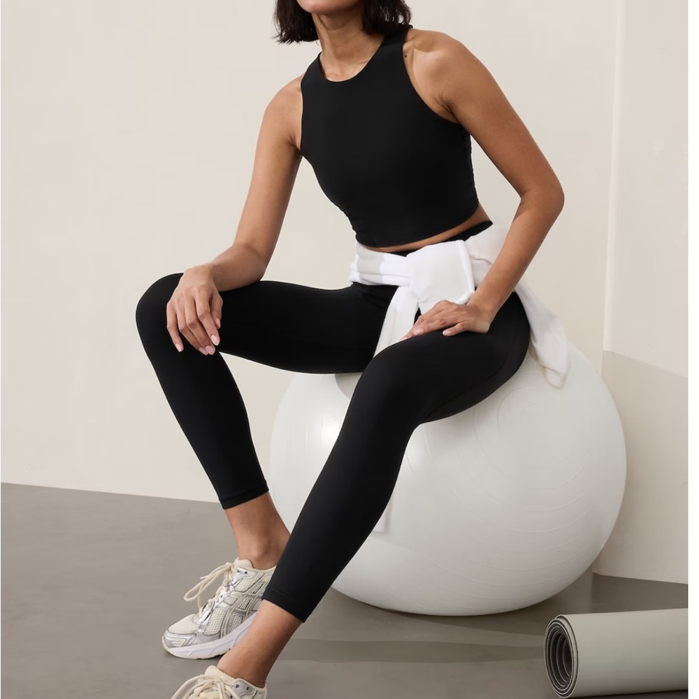 Athleta Concious Crop Bra A-C Cup Black Size Small